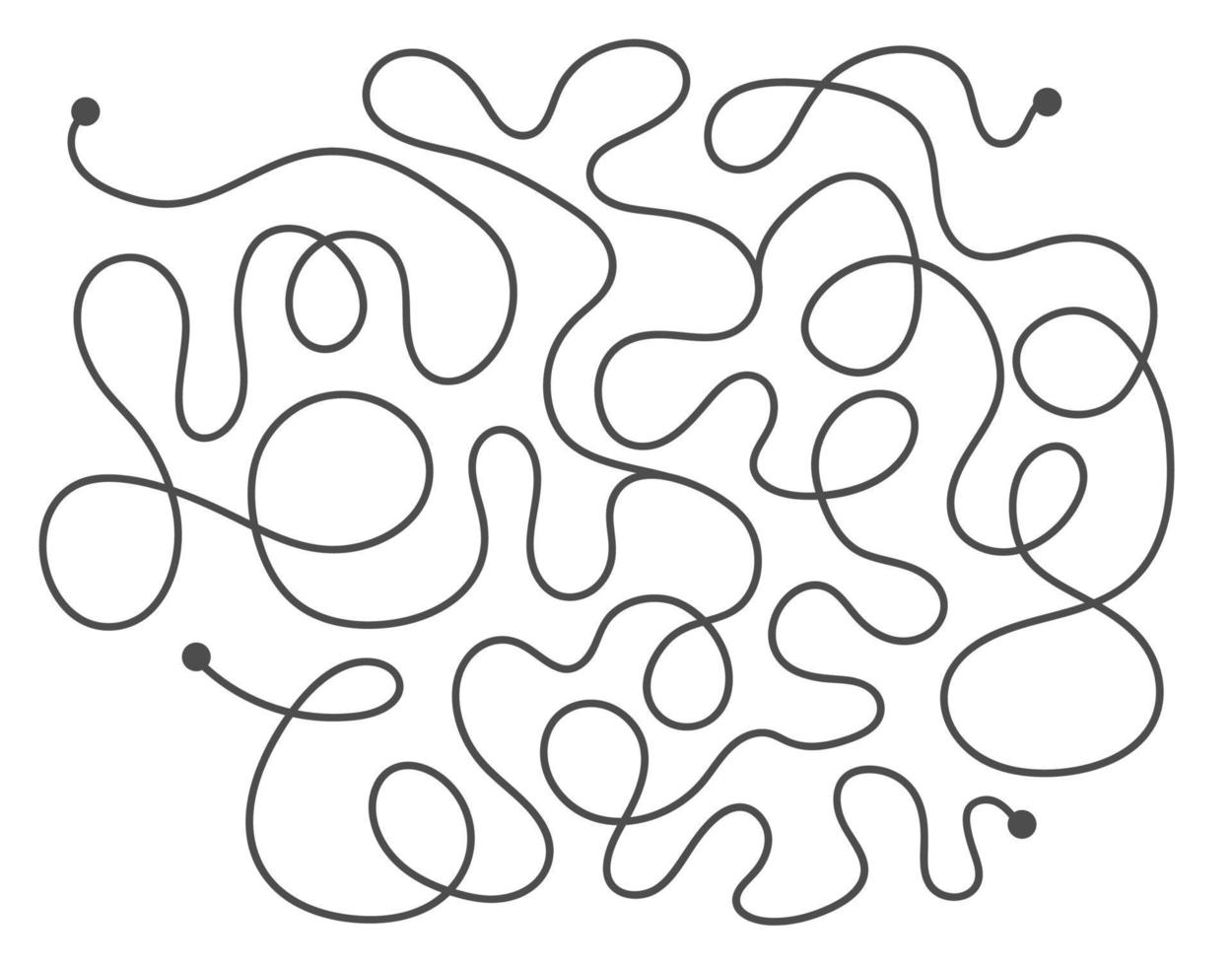 Vector maze template. Blank black and white labyrinth isolated on white background. Preschool printable educational activity or game sample.