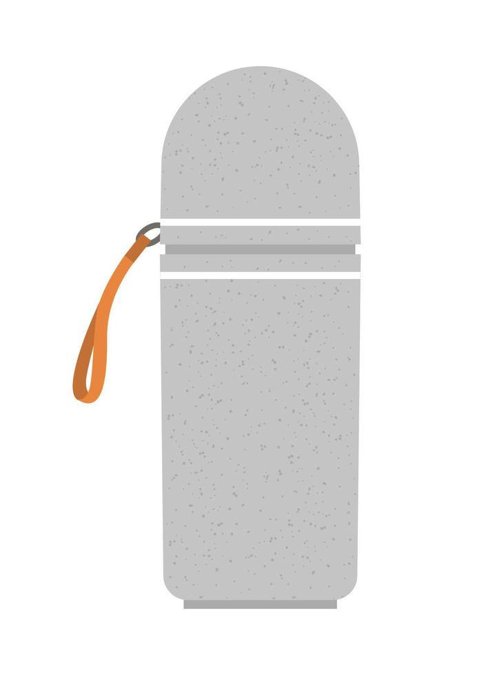 botella termo de vector aislado sobre fondo blanco. Recipiente para bebidas calientes ilustración aislado sobre fondo blanco.