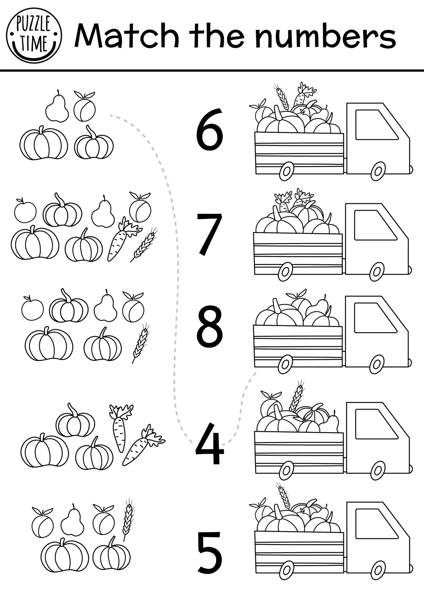 math pictures for kids black and white