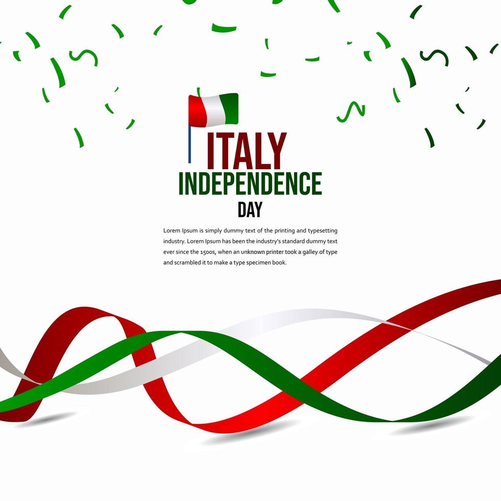 Italy Independence Day Celebration Vector Template Design Illustration