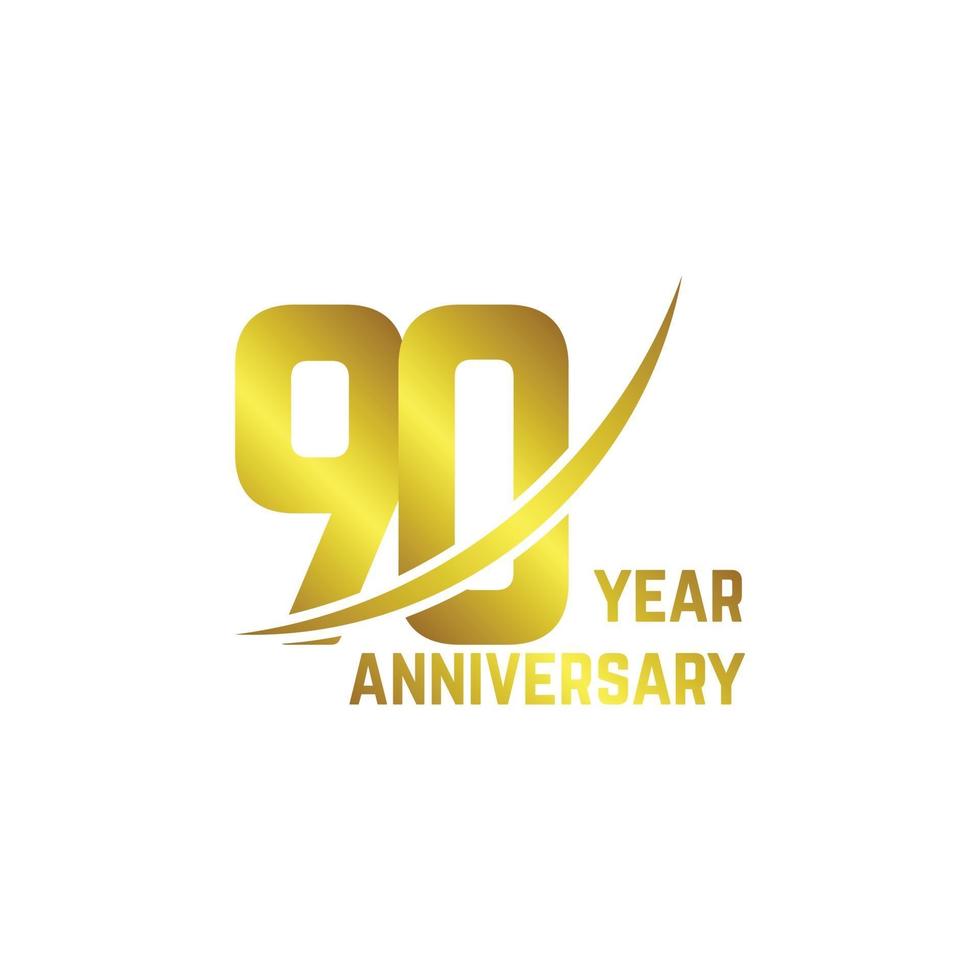 90 Year Anniversary Logo Vector Template Design Illustration