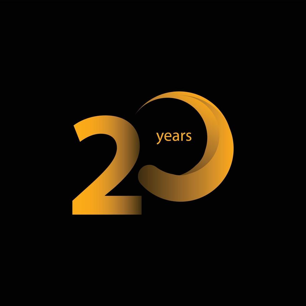 20 Years Anniversary Celebration Vector Template Design Illustration