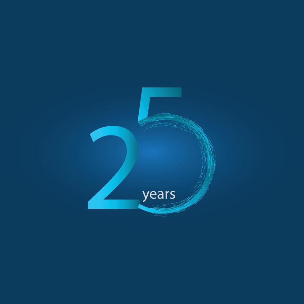 25 Years Anniversary Celebration Vector Template Design Illustration