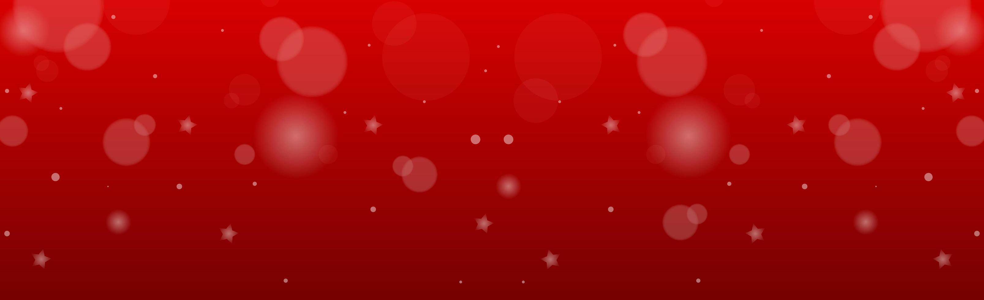 Web template red bokeh panoramic background - Vector