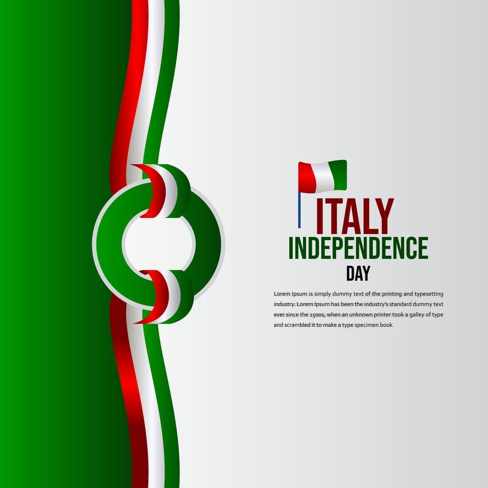 Italy Independence Day Celebration Vector Template Design Illustration
