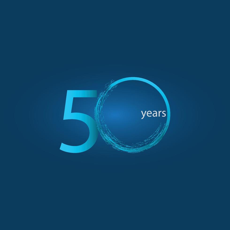 50 Years Anniversary Celebration Vector Template Design Illustration