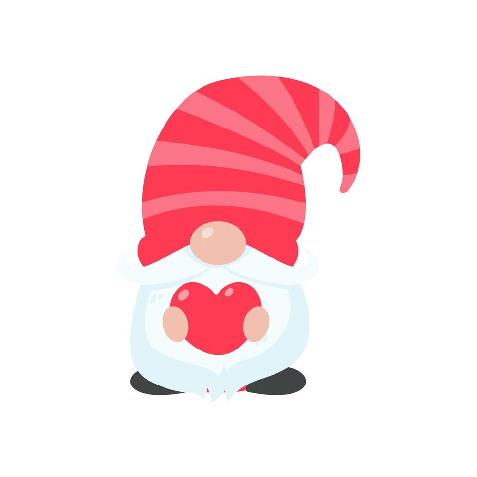 Christmas gnome. A little gnome wearing a red woolen hat. celebrate on christmas vector