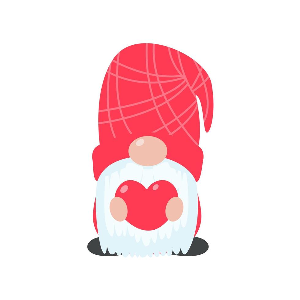 Christmas gnome. A little gnome wearing a red woolen hat. celebrate on christmas vector