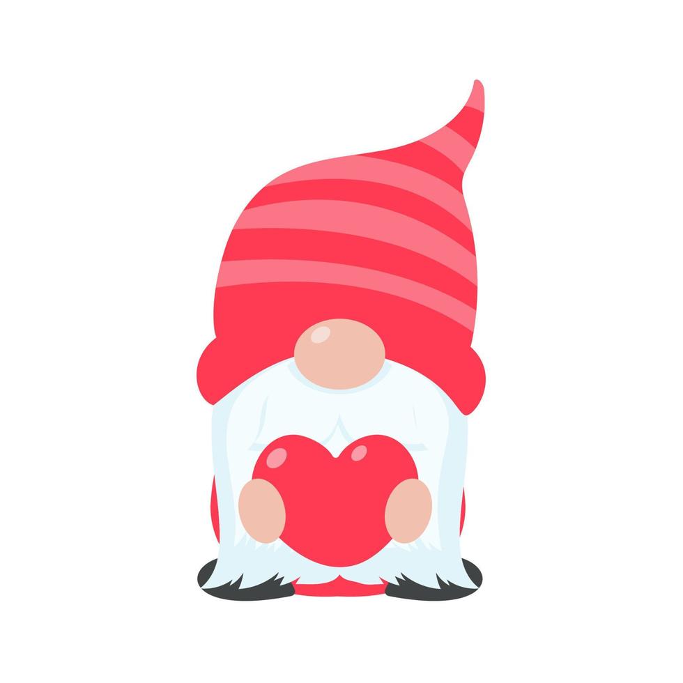 Christmas gnome. A little gnome wearing a red woolen hat. celebrate on christmas vector