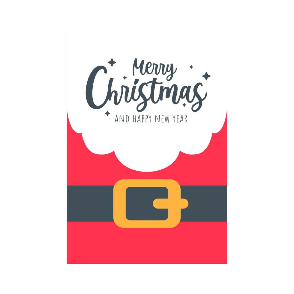 Christmas card. Santa Set Christmas Greeting Card Template. vector