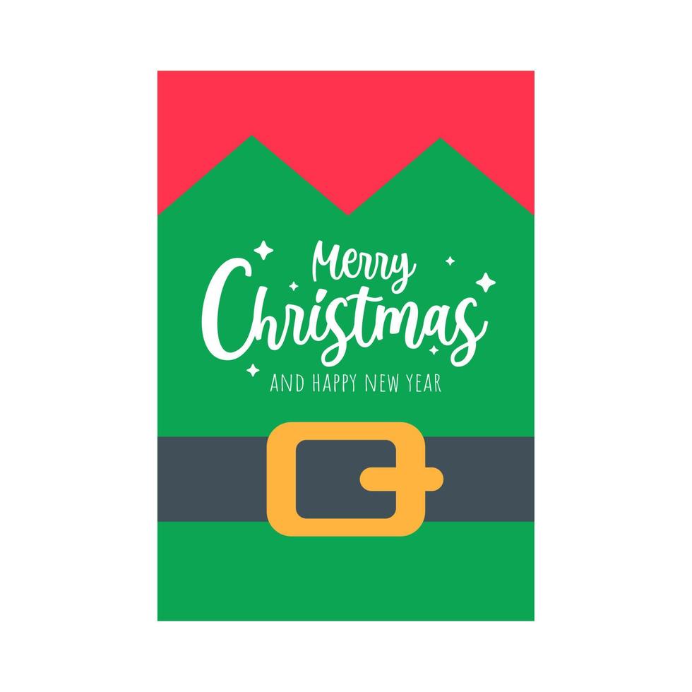 Christmas card. Santa Set Christmas Greeting Card Template. vector