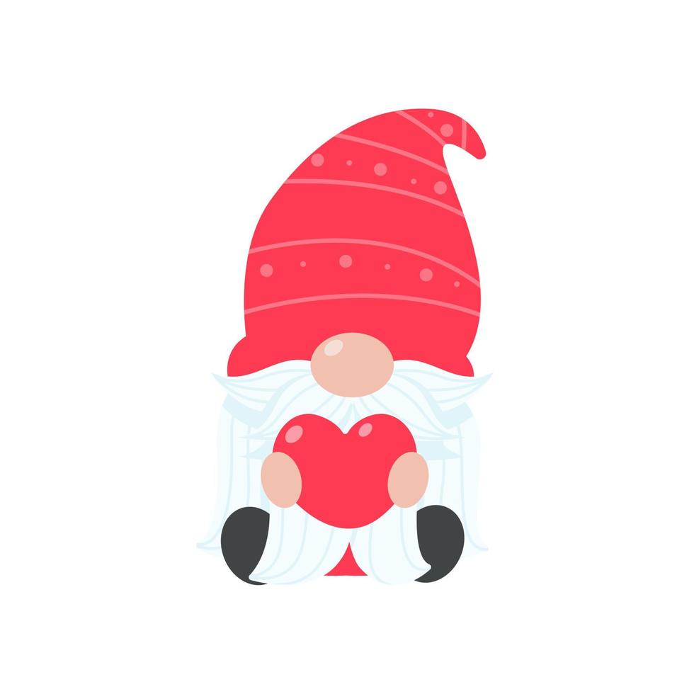 Christmas gnome. A little gnome wearing a red woolen hat. celebrate on christmas vector
