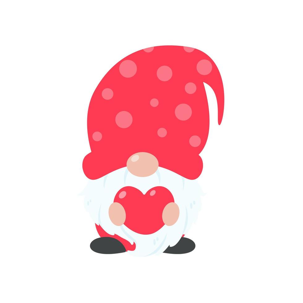 Christmas gnome. A little gnome wearing a red woolen hat. celebrate on christmas vector