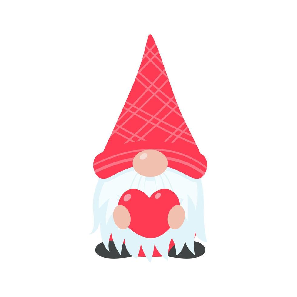 Christmas gnome. A little gnome wearing a red woolen hat. celebrate on christmas vector