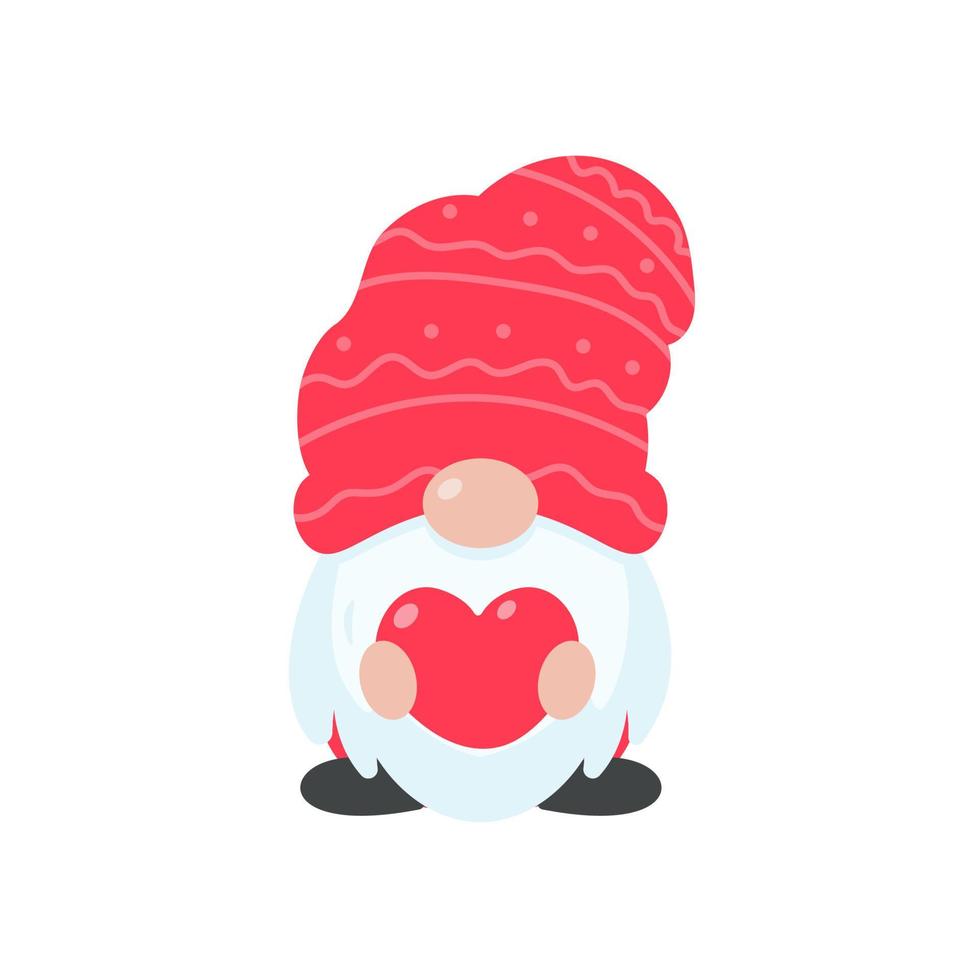 Christmas gnome. A little gnome wearing a red woolen hat. celebrate on christmas vector