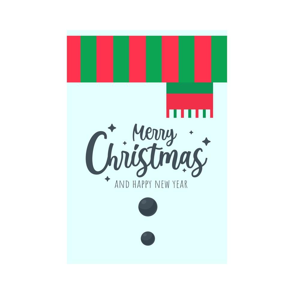 Christmas card. Santa Set Christmas Greeting Card Template. vector