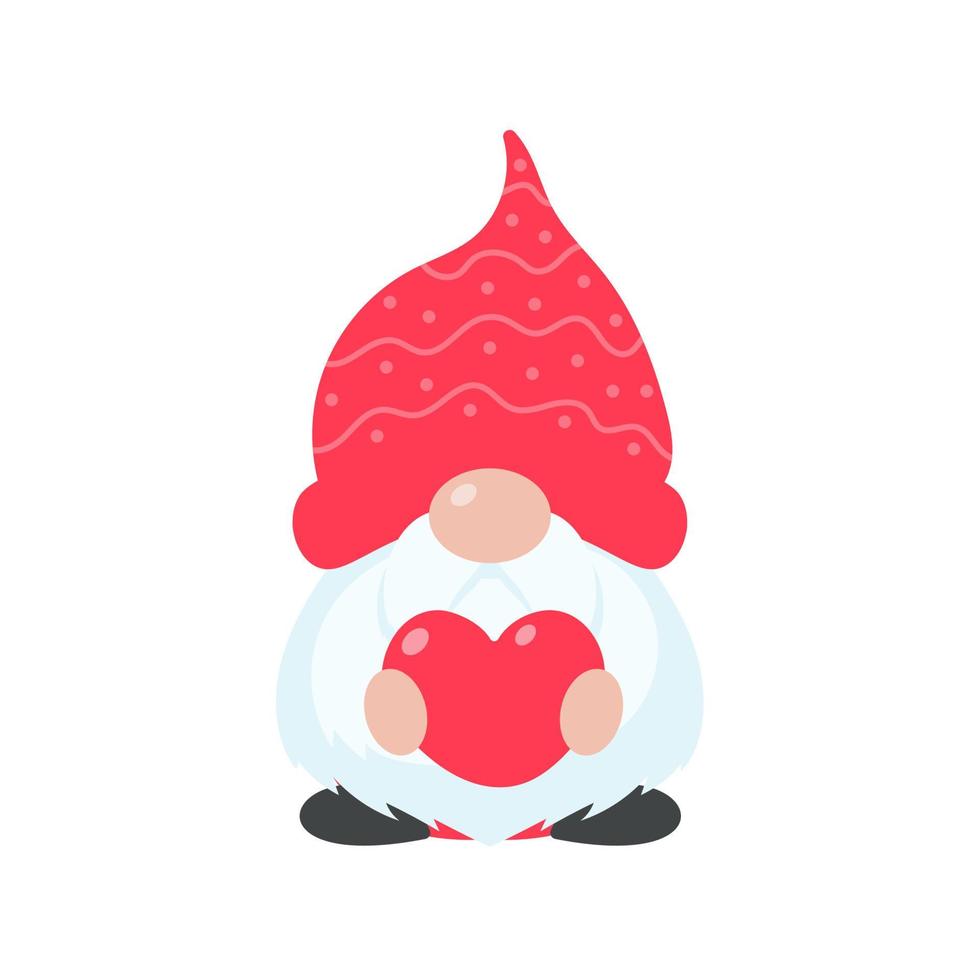 Christmas gnome. A little gnome wearing a red woolen hat. celebrate on christmas vector