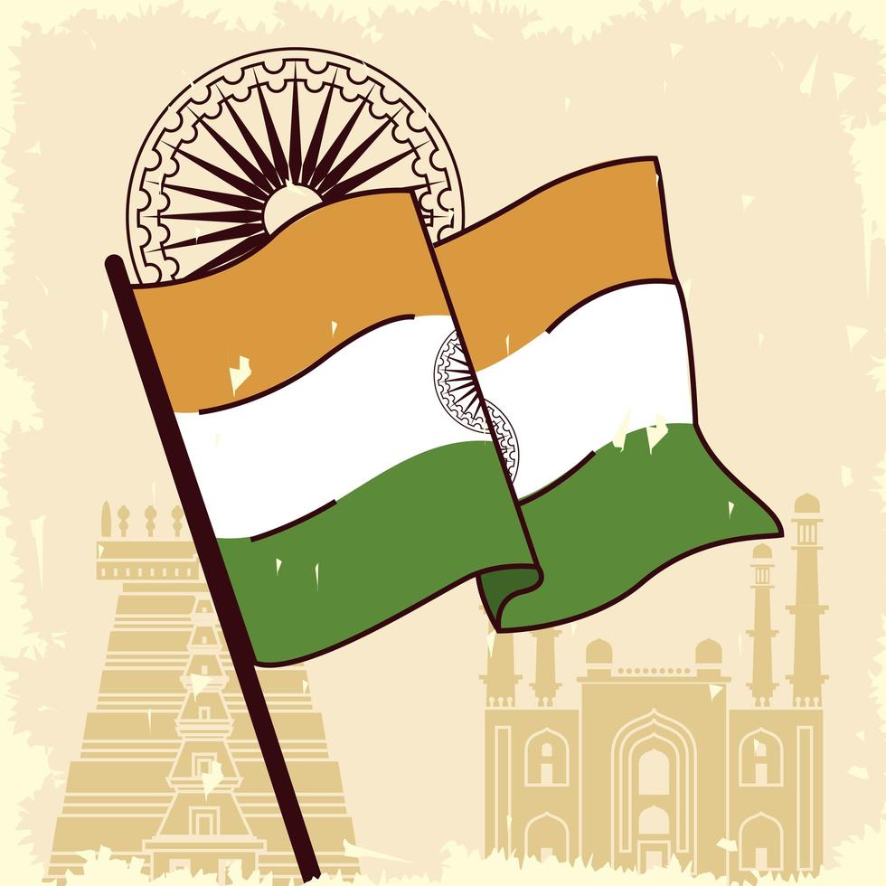 india independence day card vector