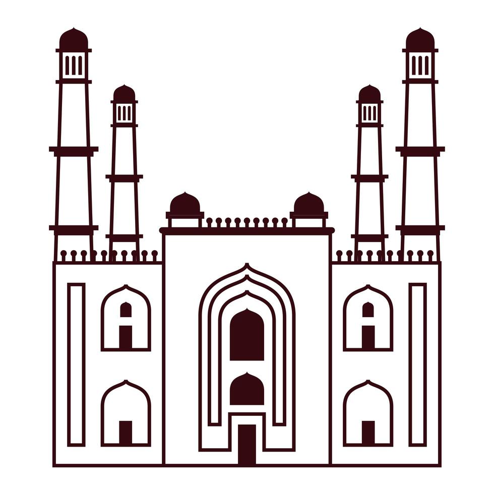 india charminar temple vector