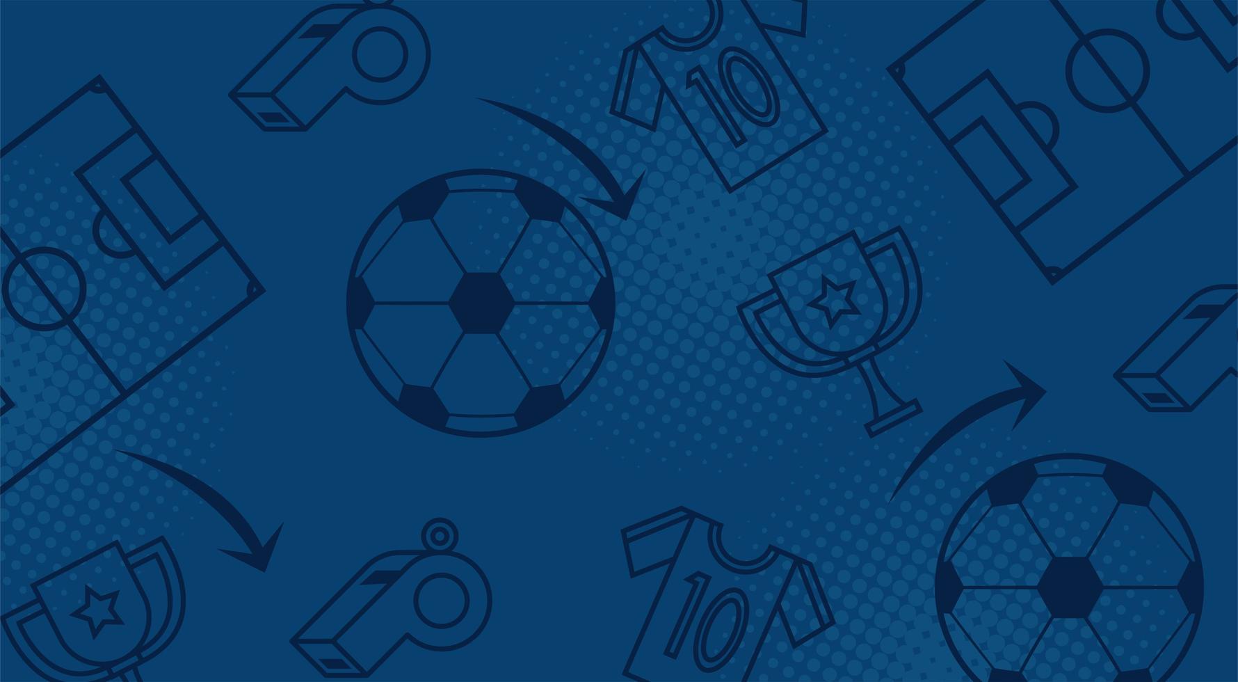 soccer pattern icons vector