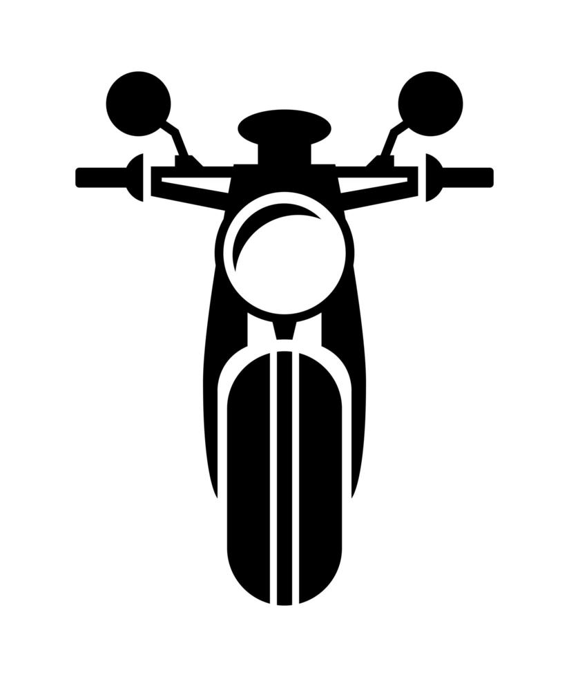 chopper motorcycle silhouette vector