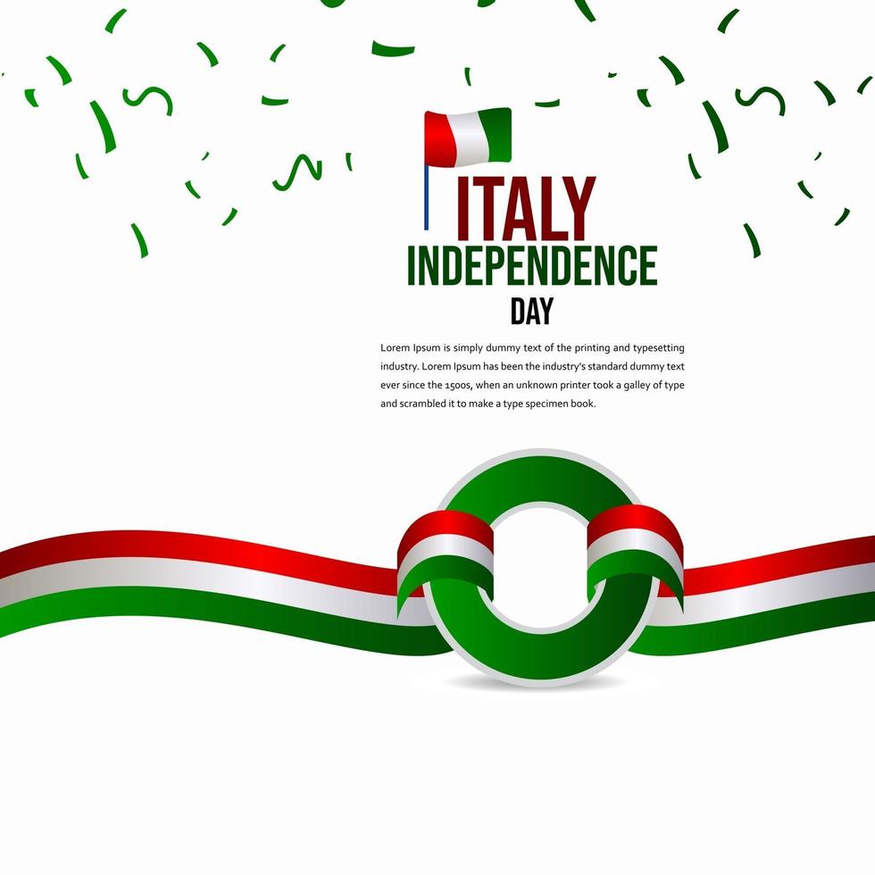 Italy Independence Day Celebration Vector Template Design Illustration