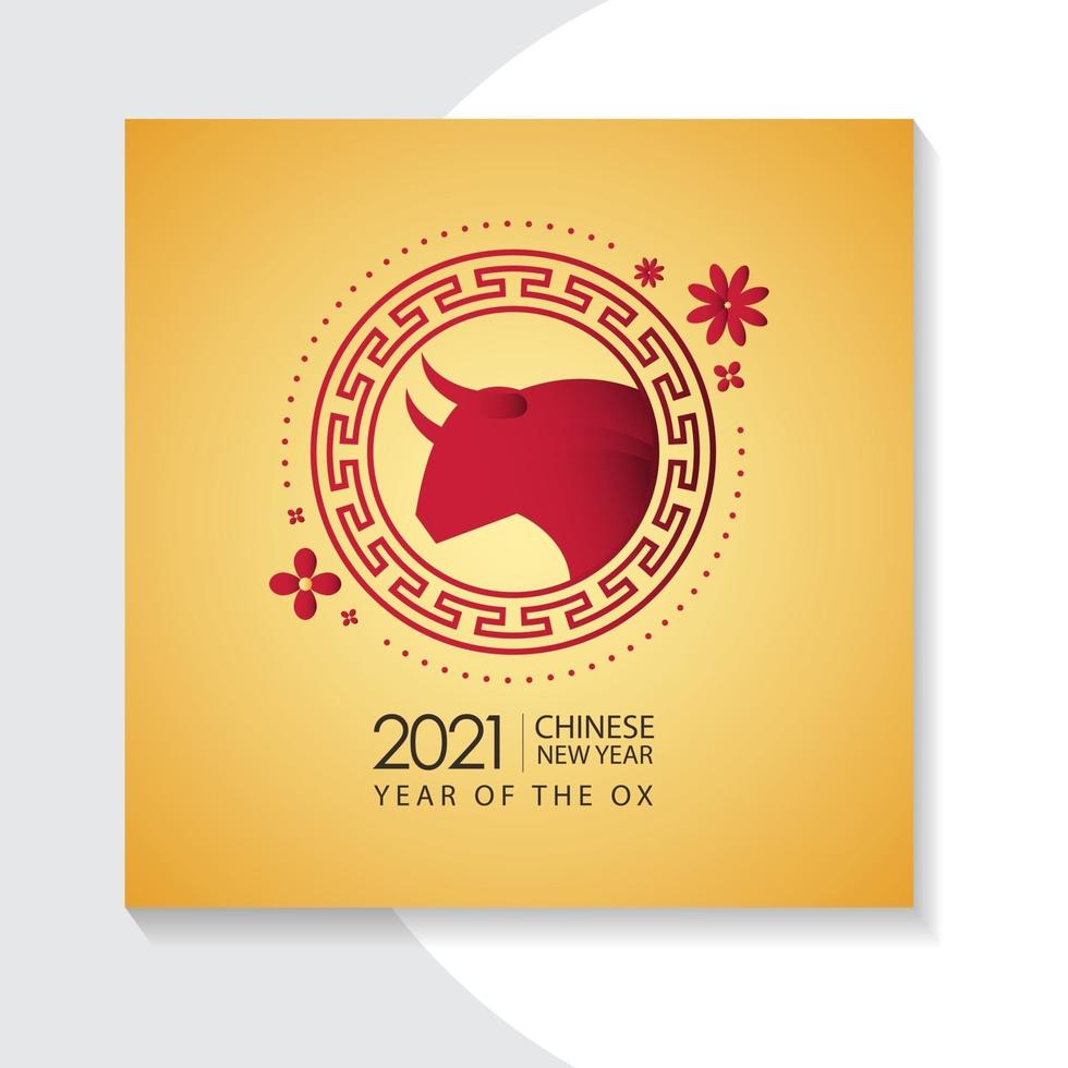 Happy Chinese New Year 2021 Celebration Vector Template Design Illustration