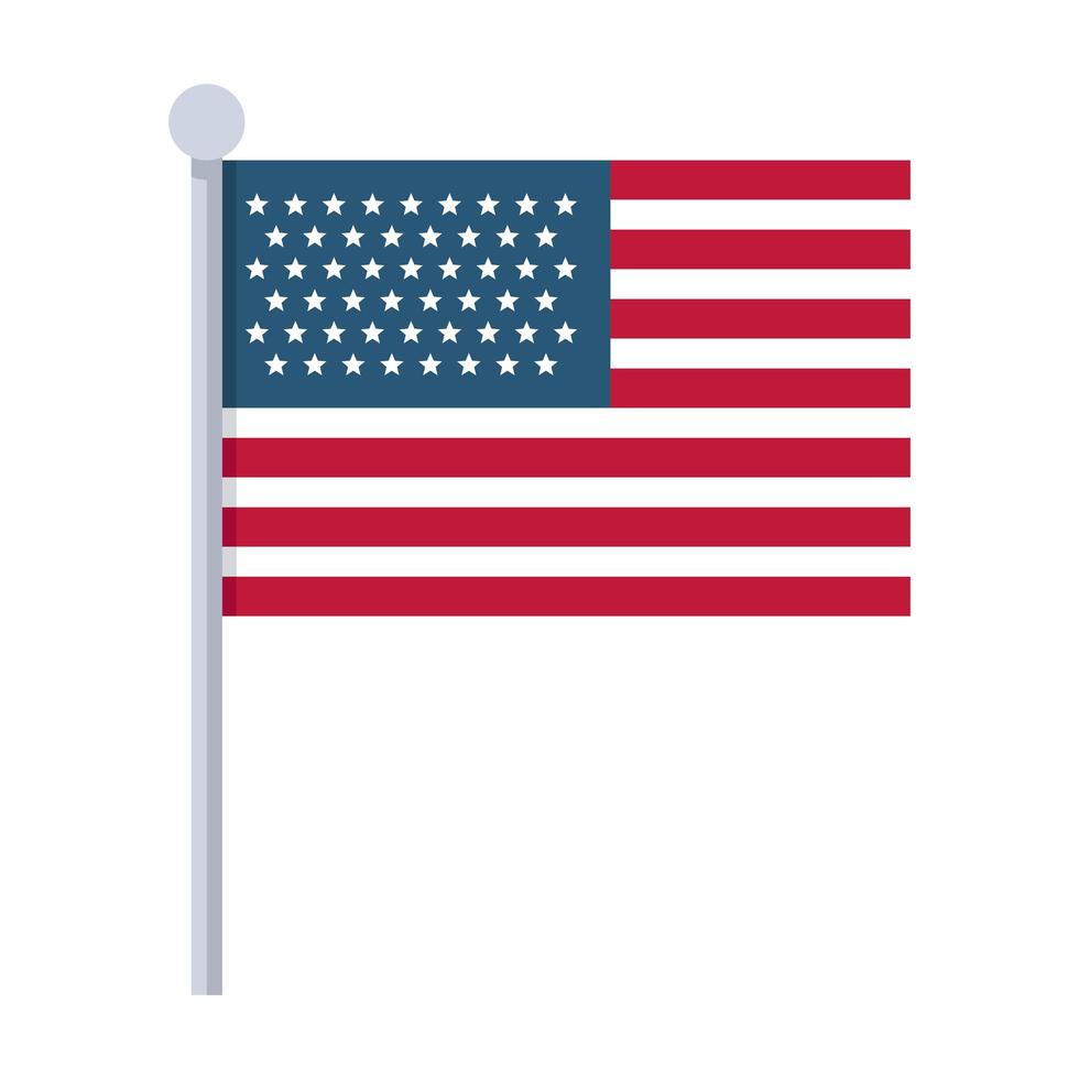 bandera de estados unidos ondeando vector