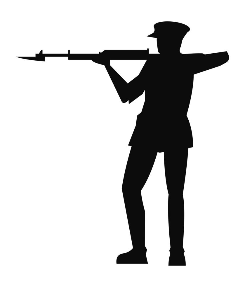 turkey soldier with rifle vector