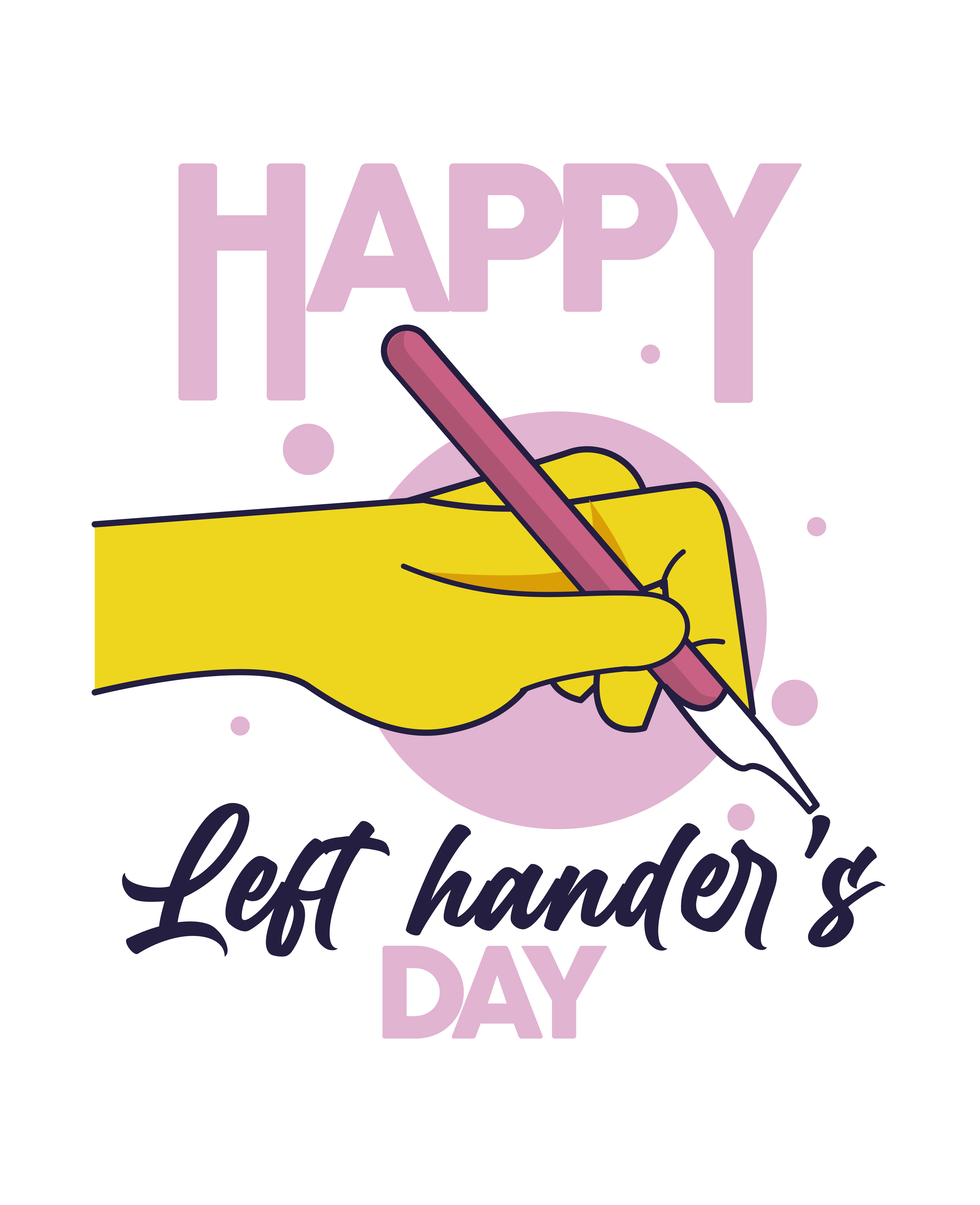 left handers day celebration 3759139 Vector Art at Vecteezy