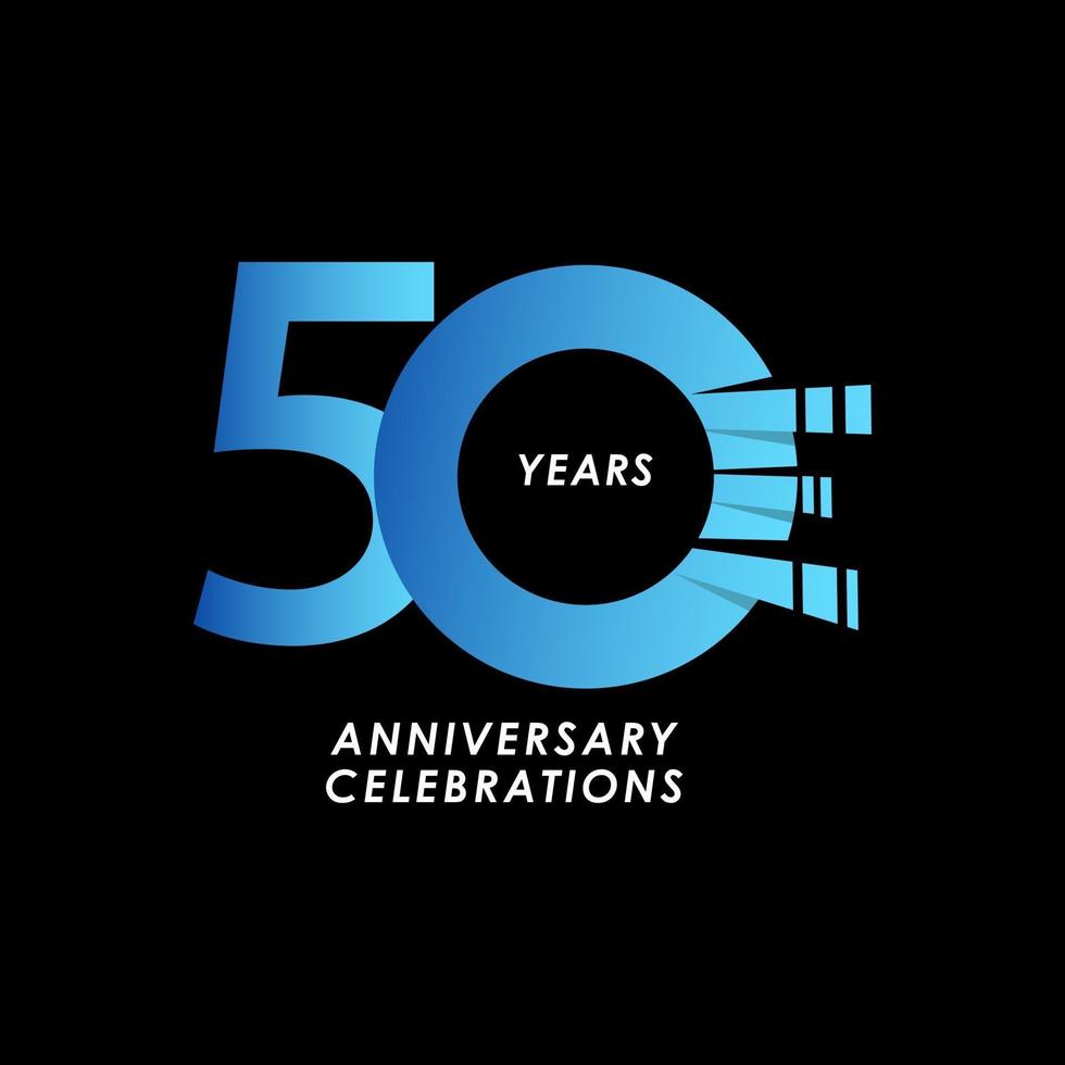 50 Years Anniversary Celebration Number Vector Template Design Illustration