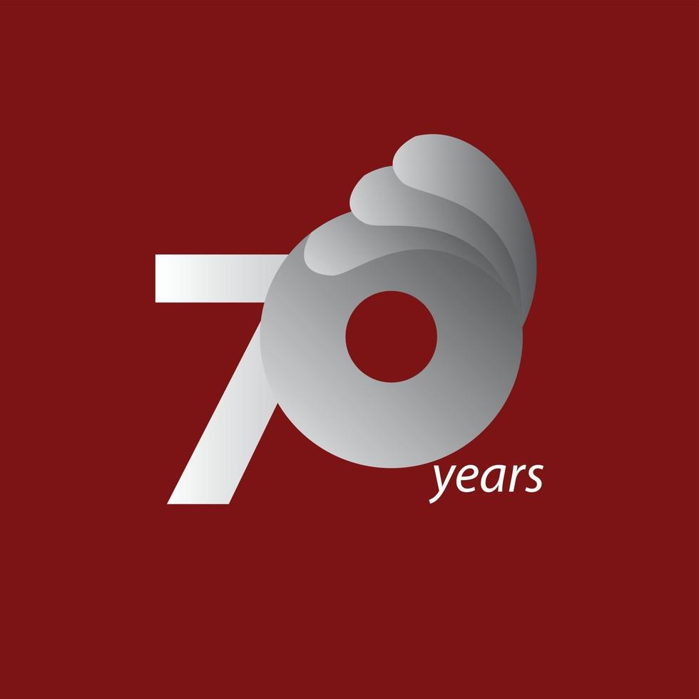 70 Years Anniversary Celebration Vector Template Design Illustration
