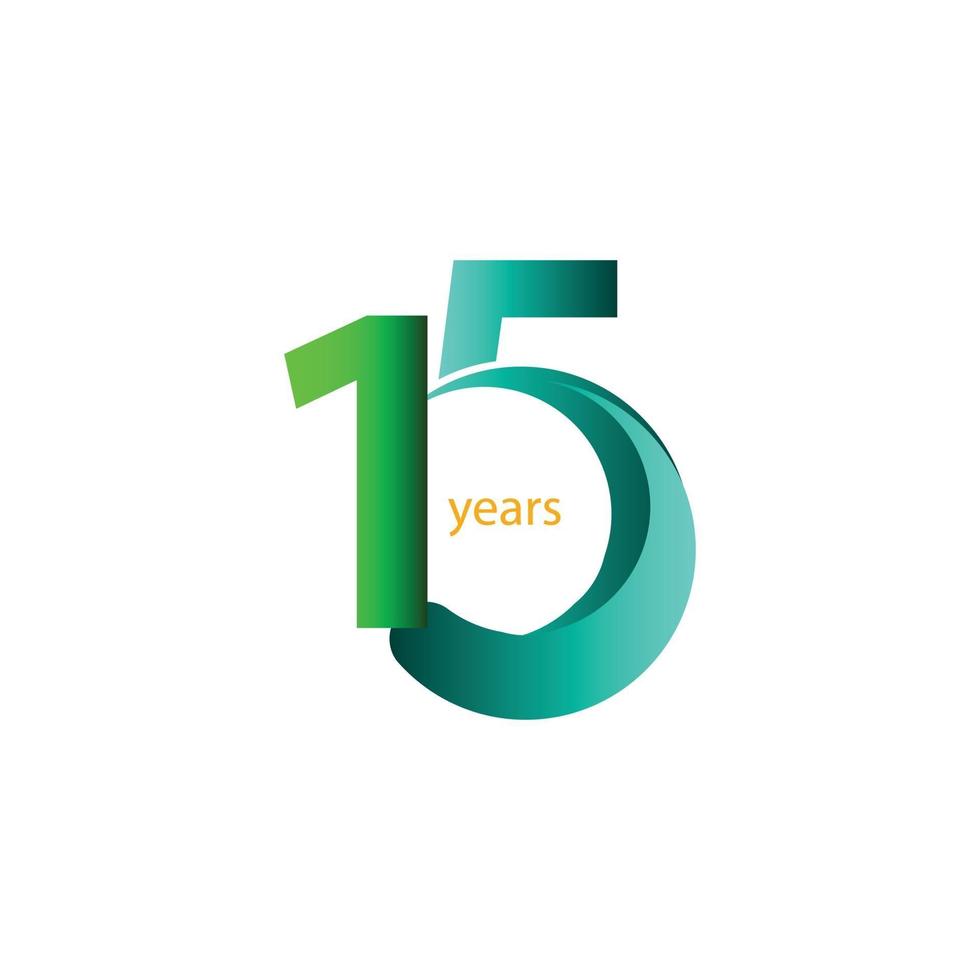 15 Years Anniversary Celebration Vector Template Design Illustration