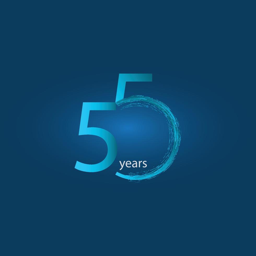 55 Years Anniversary Celebration Vector Template Design Illustration