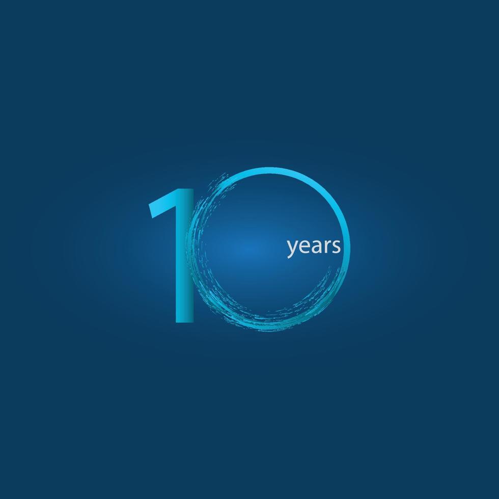 10 Years Anniversary Celebration Vector Template Design Illustration