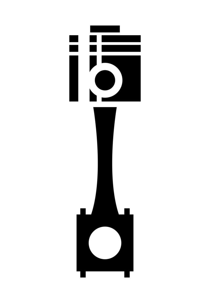 silueta de la motocicleta de pistón vector