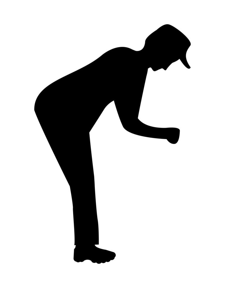adventurer crouched down vector