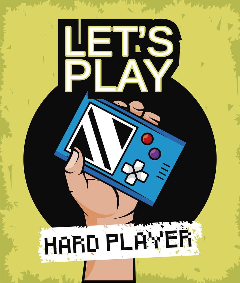 video game lets play vector