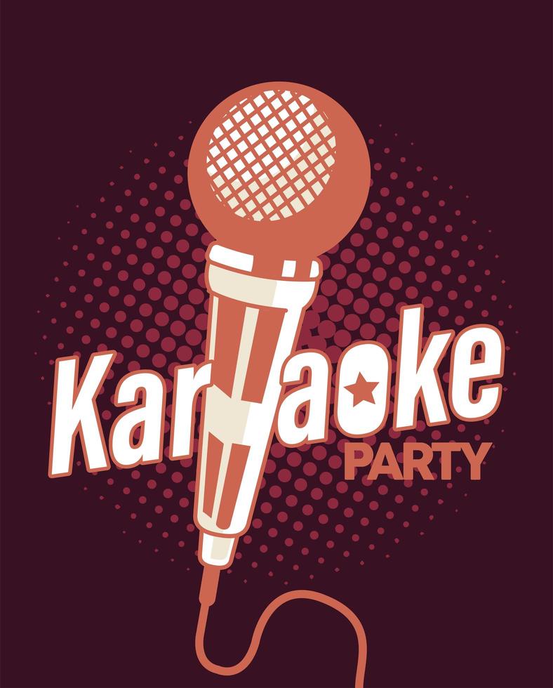 cartel de fiesta de karaoke vector