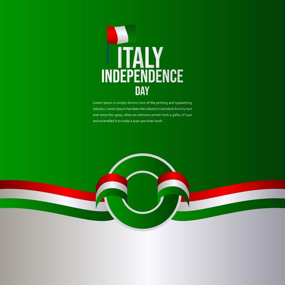 Italy Independence Day Celebration Vector Template Design Illustration