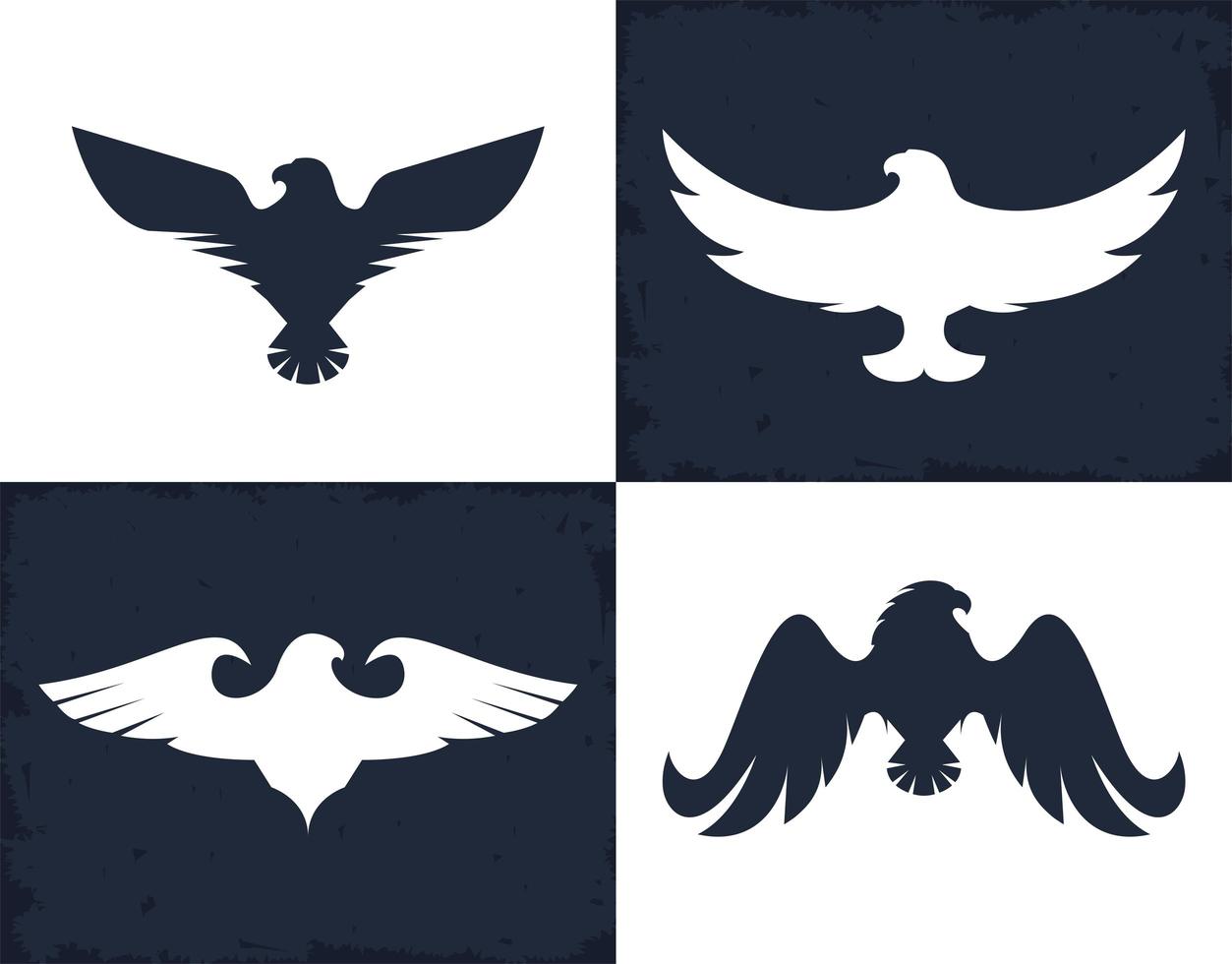 eagles and hawks vector