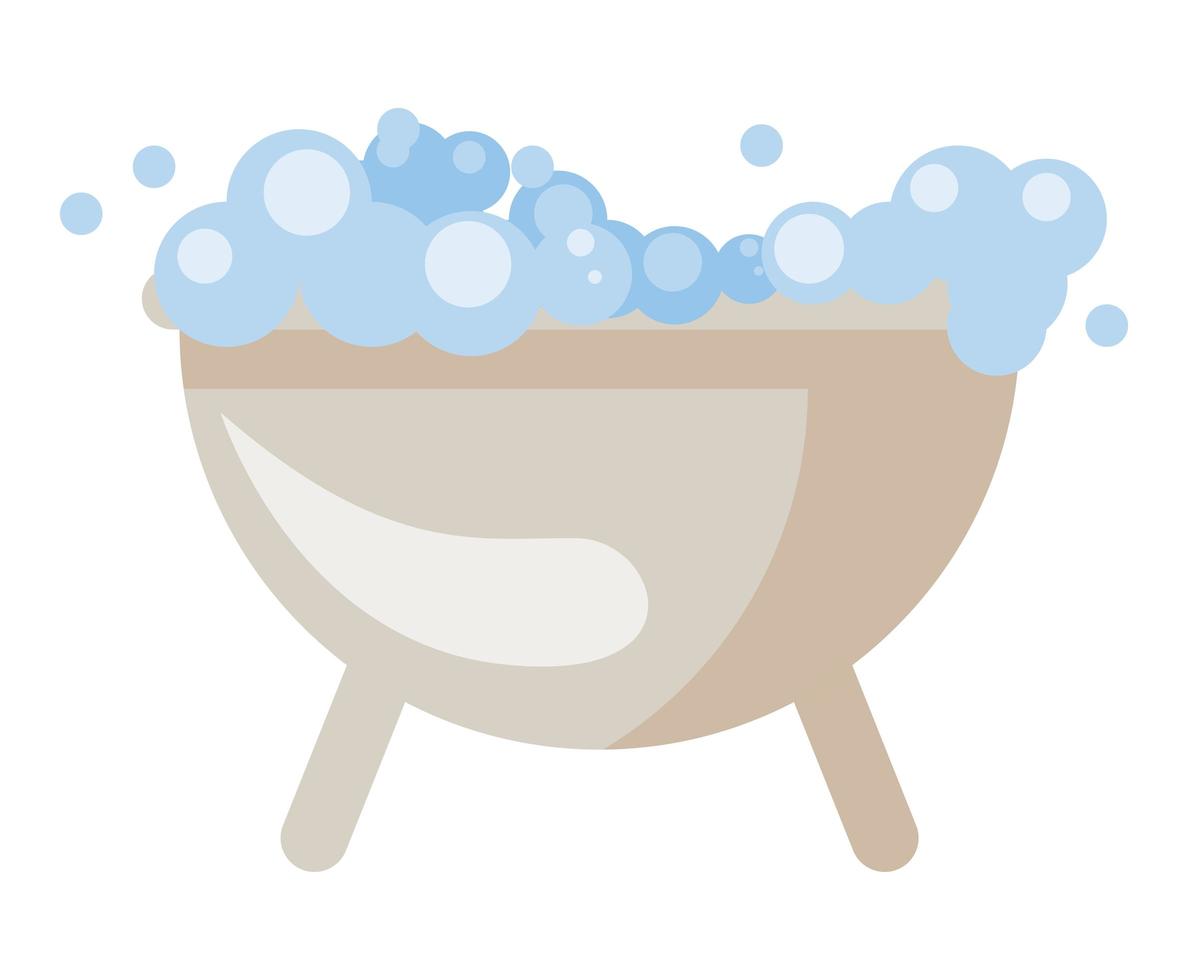 mascot bath with bubbles vector