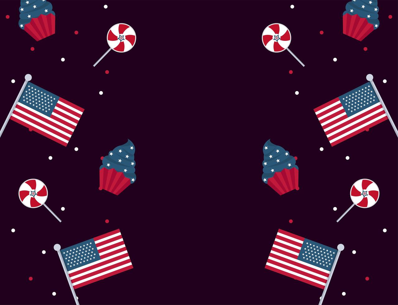 usa template flags vector