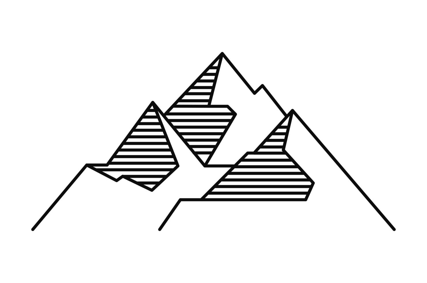 mountains peaks nature vector