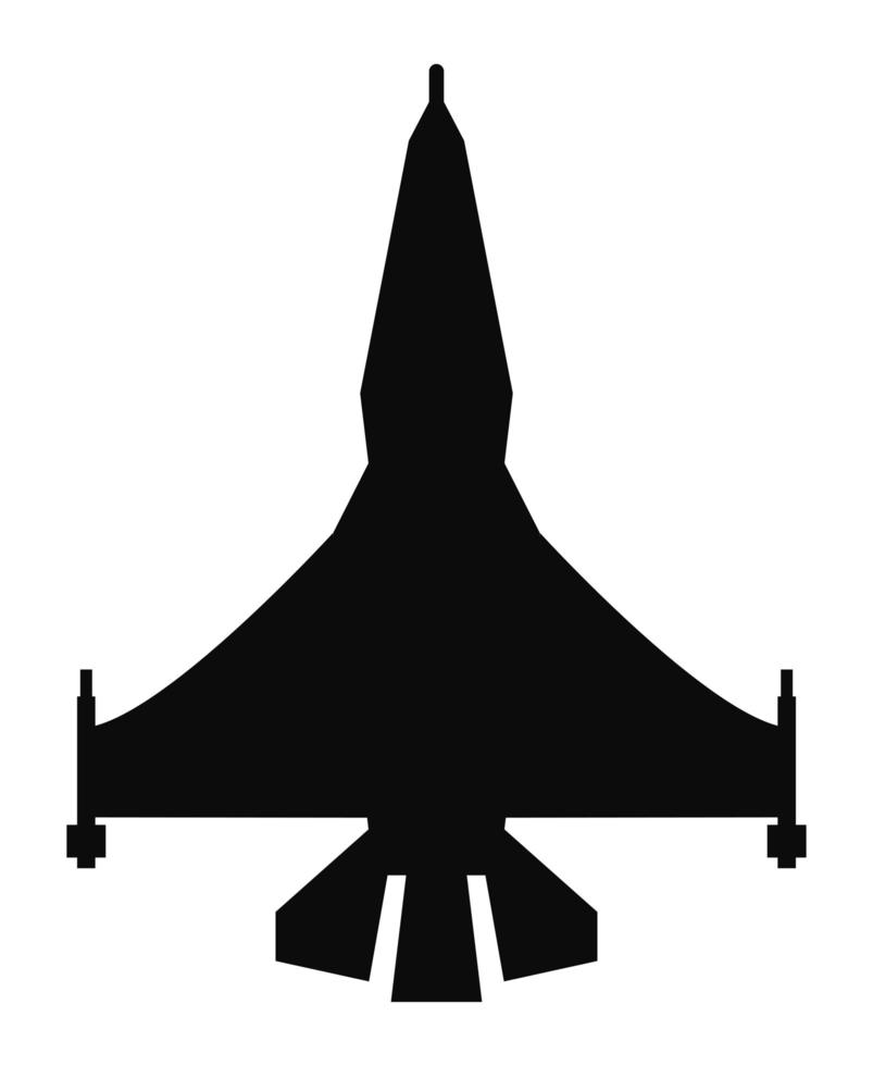 combat airplane silhouette vector