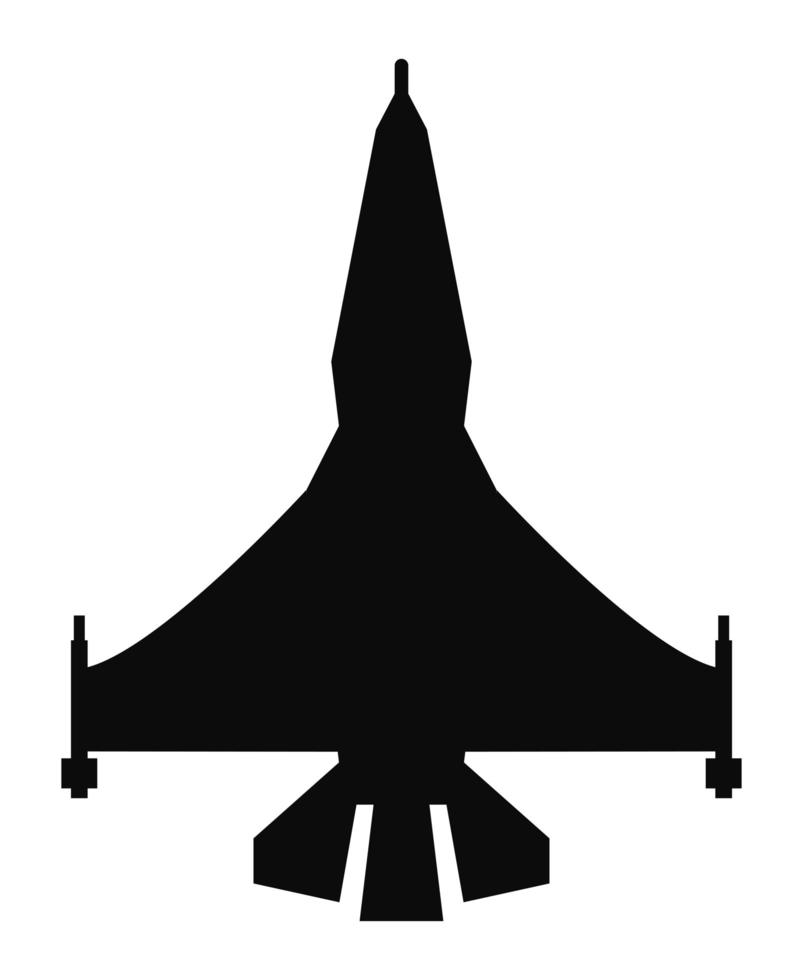 combat airplane silhouette vector