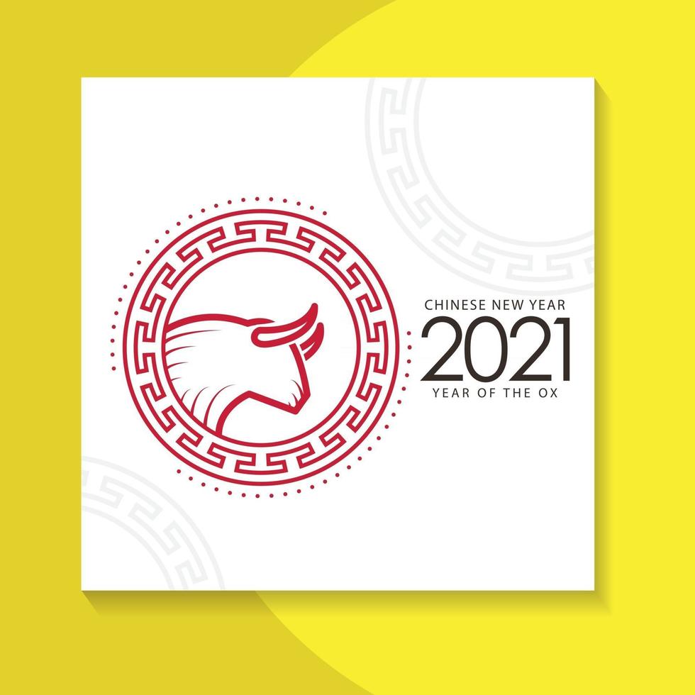 feliz año nuevo chino 2021 celebración vector plantilla diseño ilustración