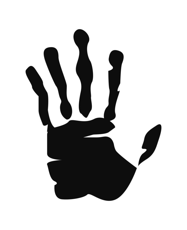 left hand print vector