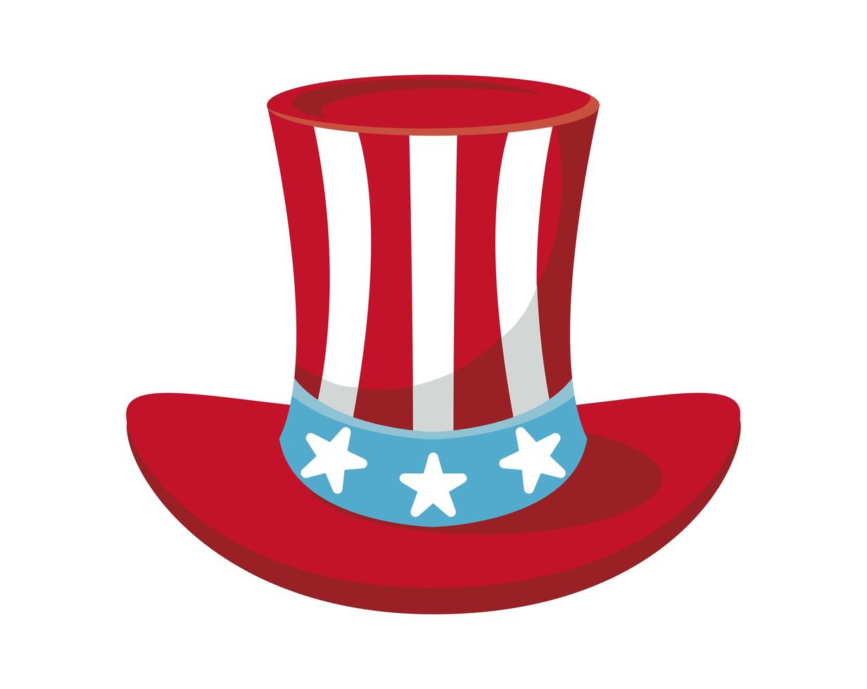 usa flag in tophat vector