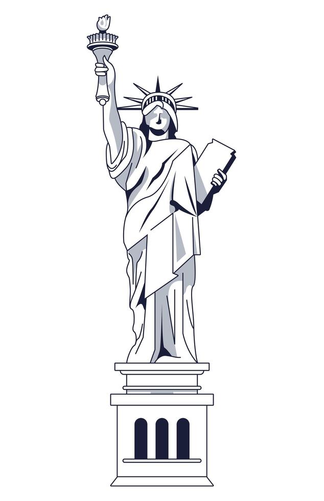 estatua de la libertad monumento vector